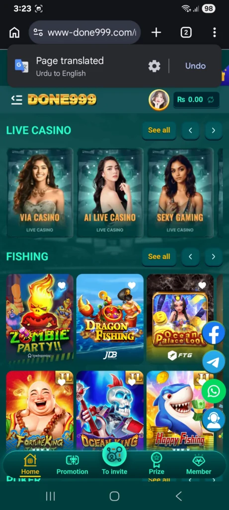 done999 live casino